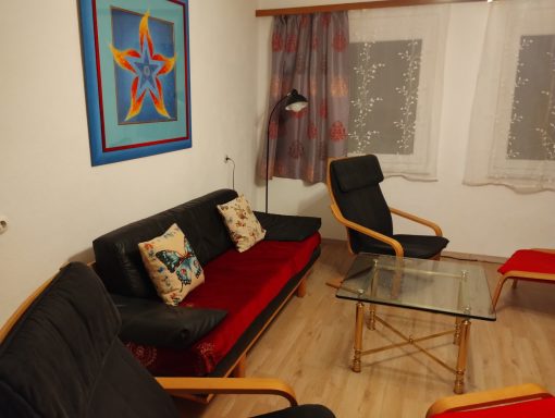 Wohnzimmer- gemütlich am Abend